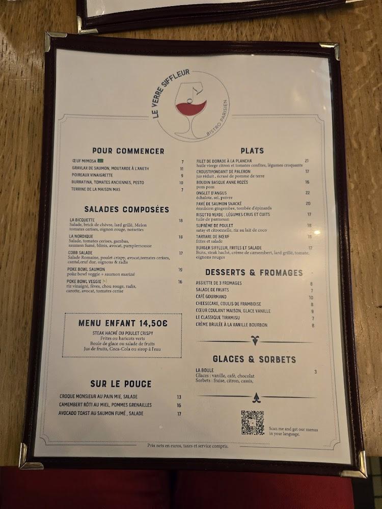 Le Verre Siffleur - Menu Image 1